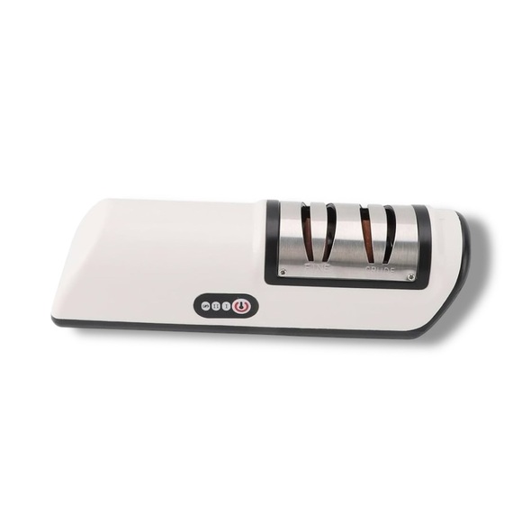 Modern White and Silver Knife Sharpener NIB - Picture 1 of 2